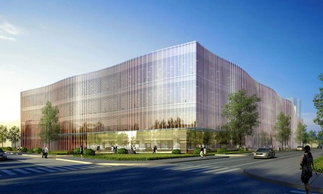 The new R&D center looks to have some interesting design flourishes. Either that or it's a mirage. Photo: