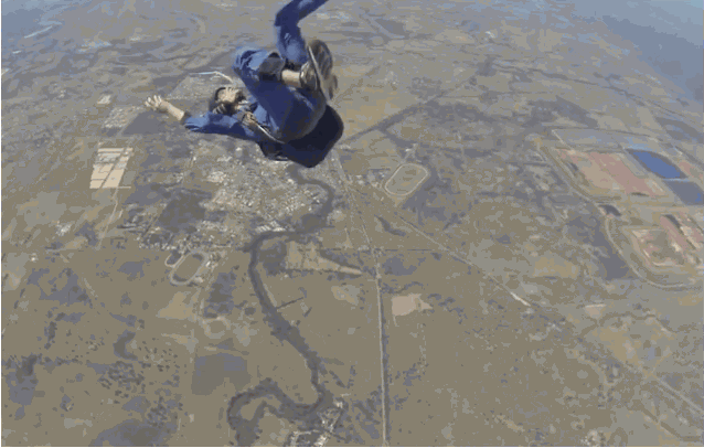 Christopher Jones was unconscious during a skydiving lesson but his jump master reached him in time to pull his chute. Photo: Sheldon McFarlane/YouTube