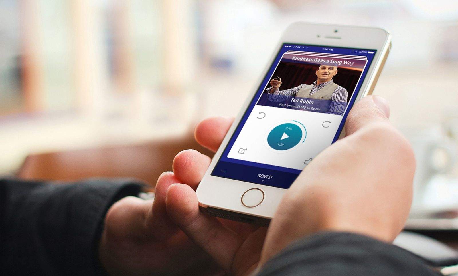 Advice from some of the leading thought and business gurus are available with the Audvisor app. Photo: Audvisor