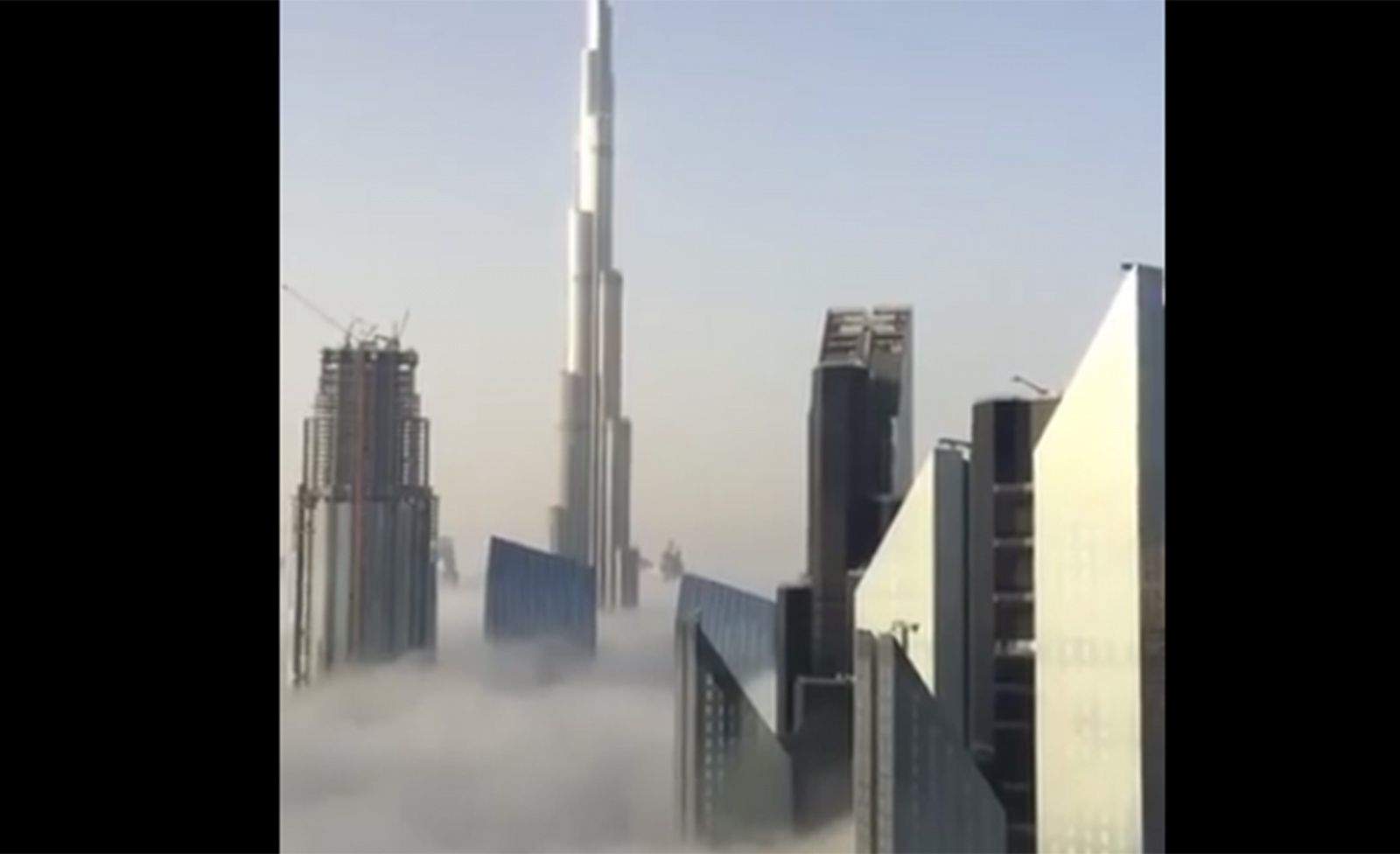 The view of Dubai from Catalin Marin's iPhone before the phone fell 40 stories. Photo: Catalin Marin/YouTube