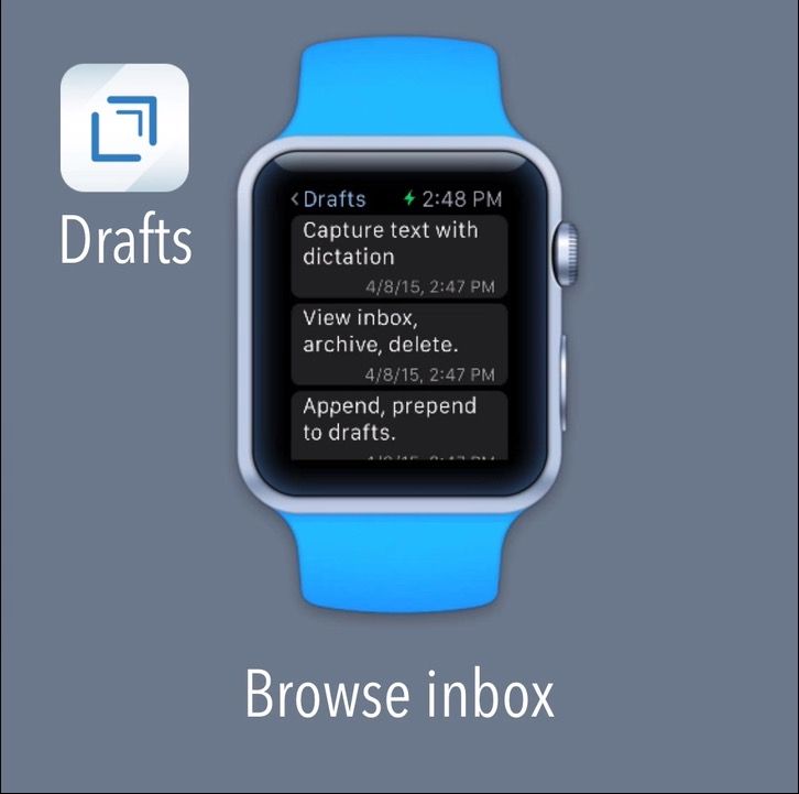 Drafts is coming to Apple Watch. Photo: Agile Tortoise