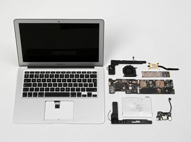 This MacBook Air protected the identity of Edward Snowden. Photo: Victoria and Albert Museum
