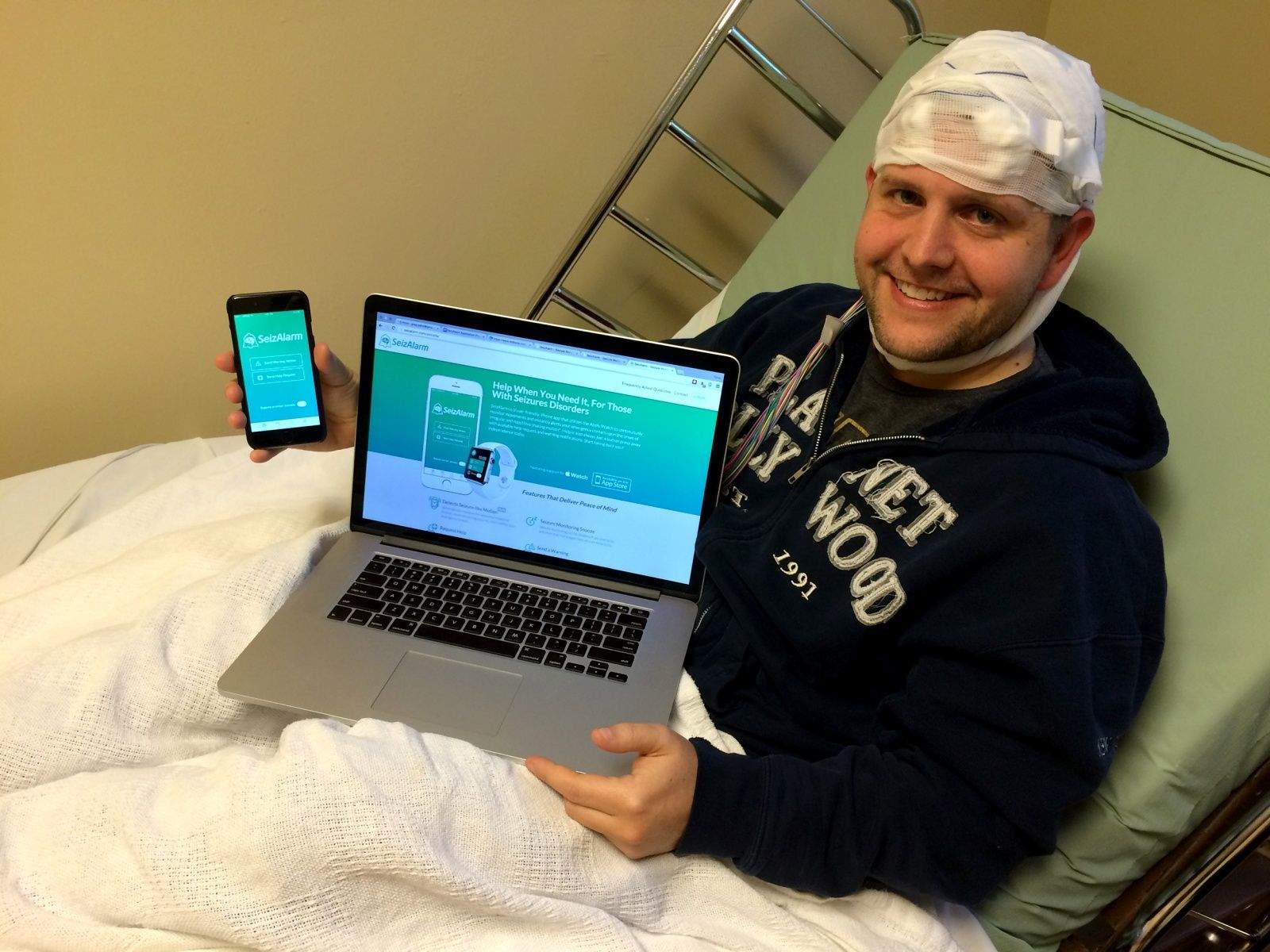 Greg Pabst, who has epilepsy, developed an iOS app for people with seizure disorders to send out emergency alerts. Photo: SeizAlarm