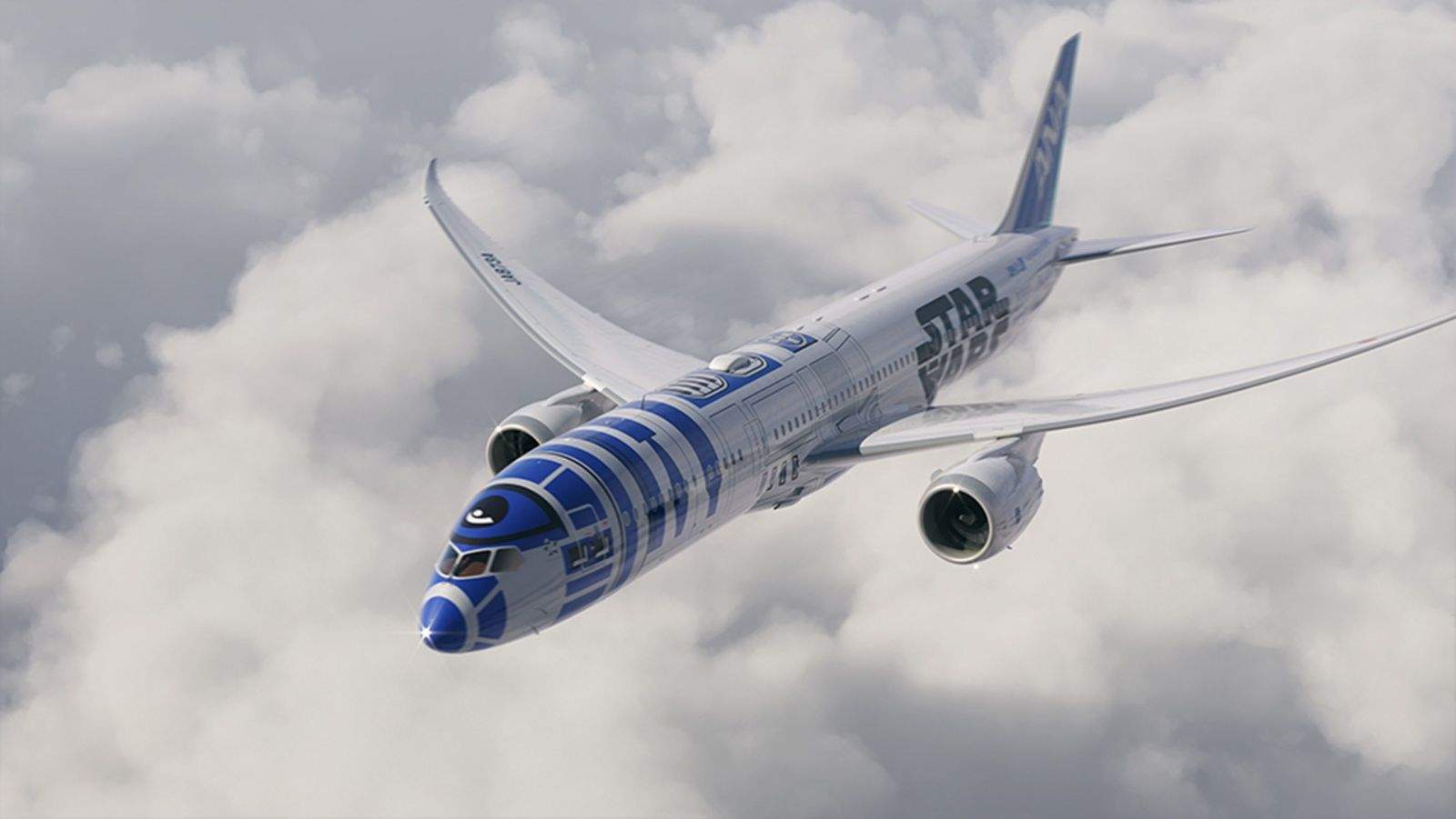 R2-D2 graces the outside of  this Boeing 787-9 Dreamliner that will fly this fall for All Nippon Airways. Photo: All Nippon Airways.