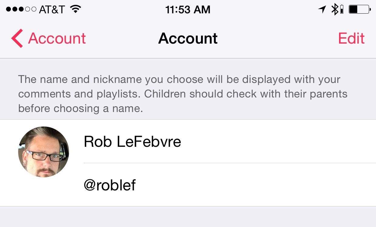 Add your unique username for Apple Music Connect before someone else snags it.