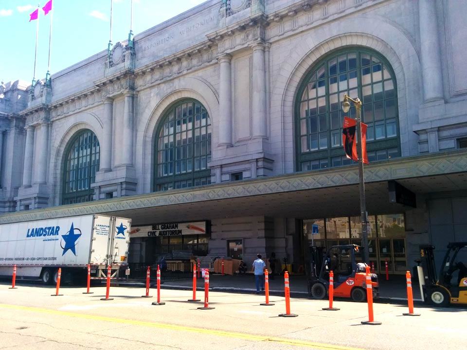 No other companies have scheduled trade shows here, reports say.