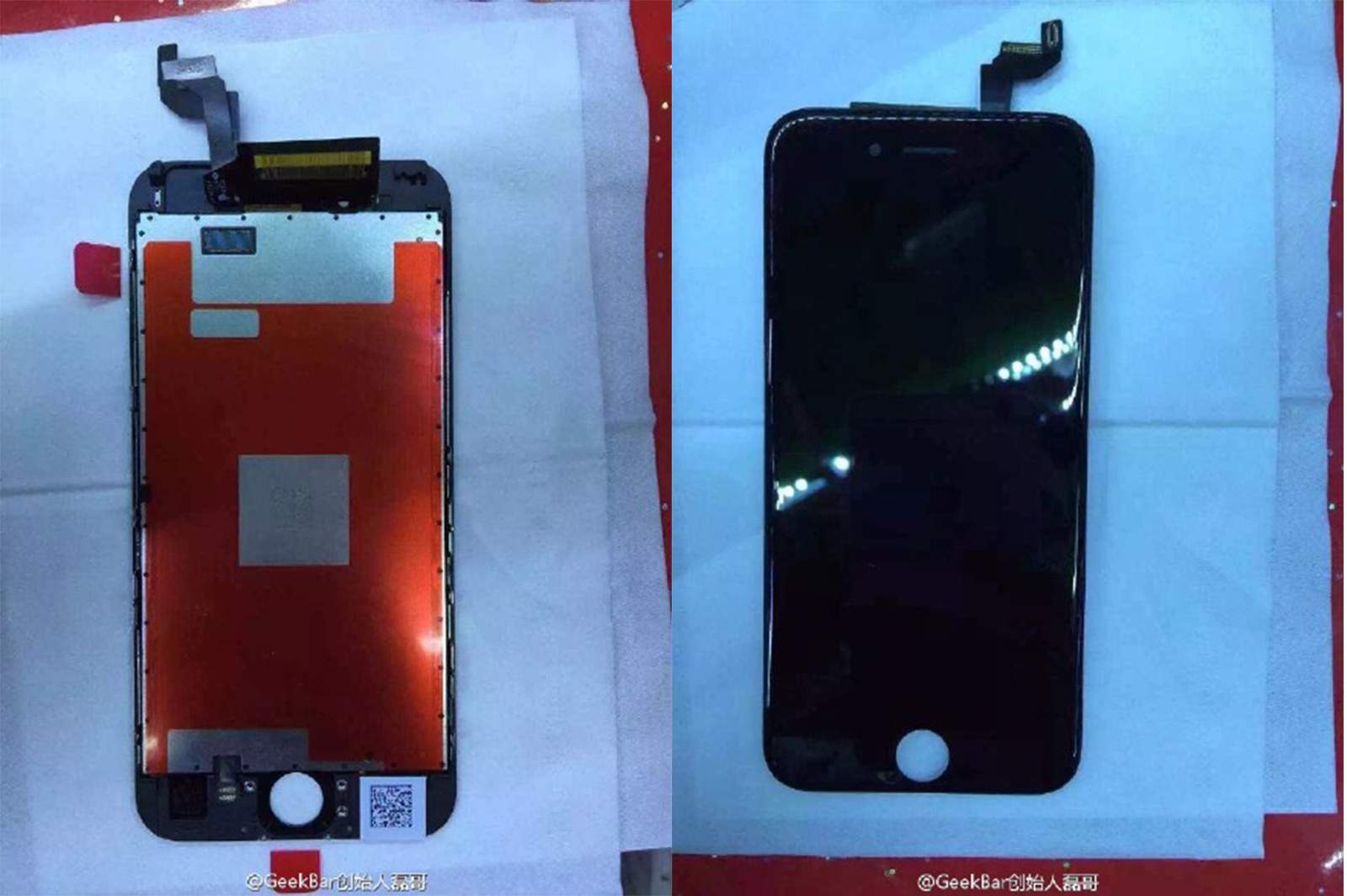 The fully assembled iPhone 6s display, in all its glory.