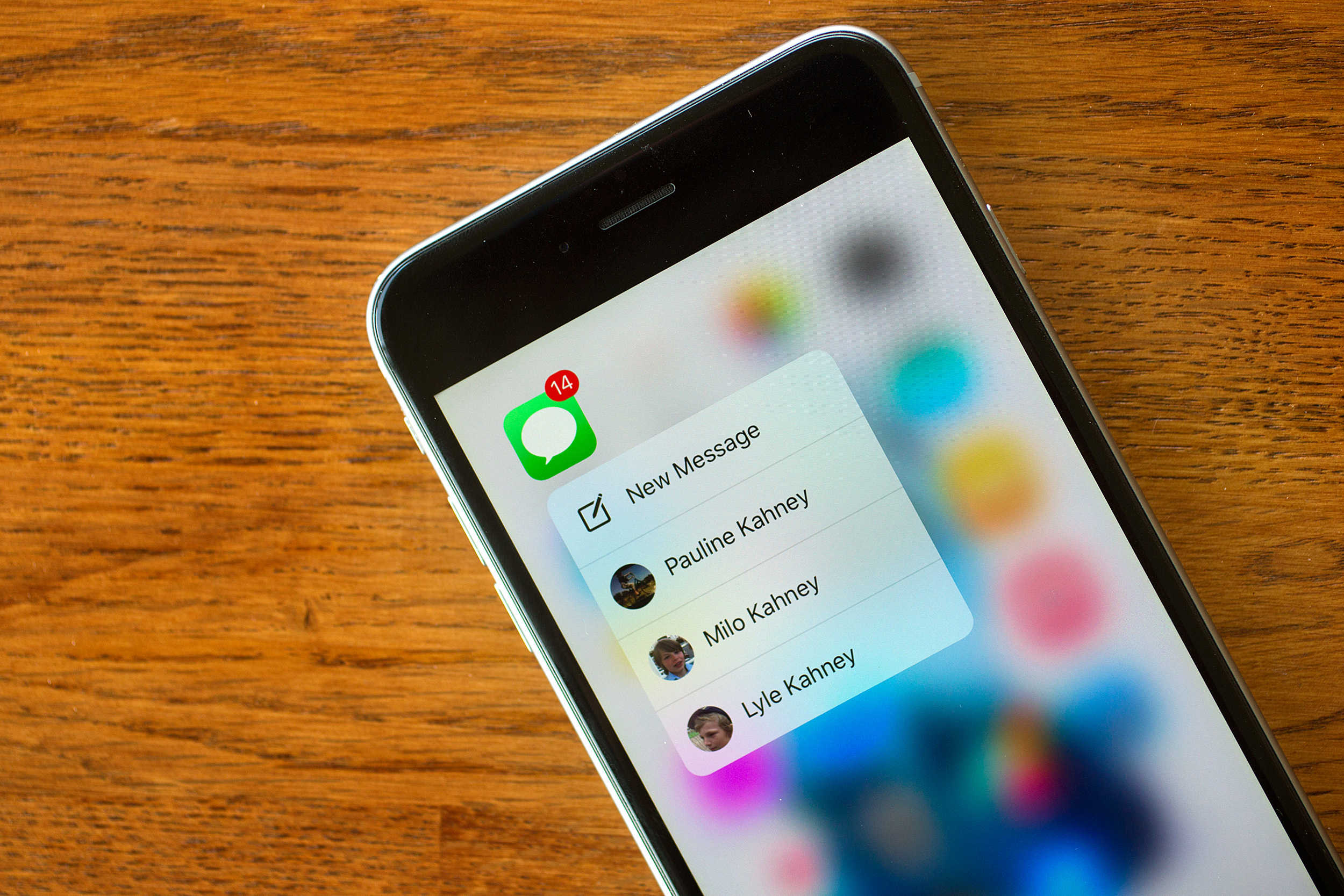 Upgrade to iPhone 6s for 3D Touch.