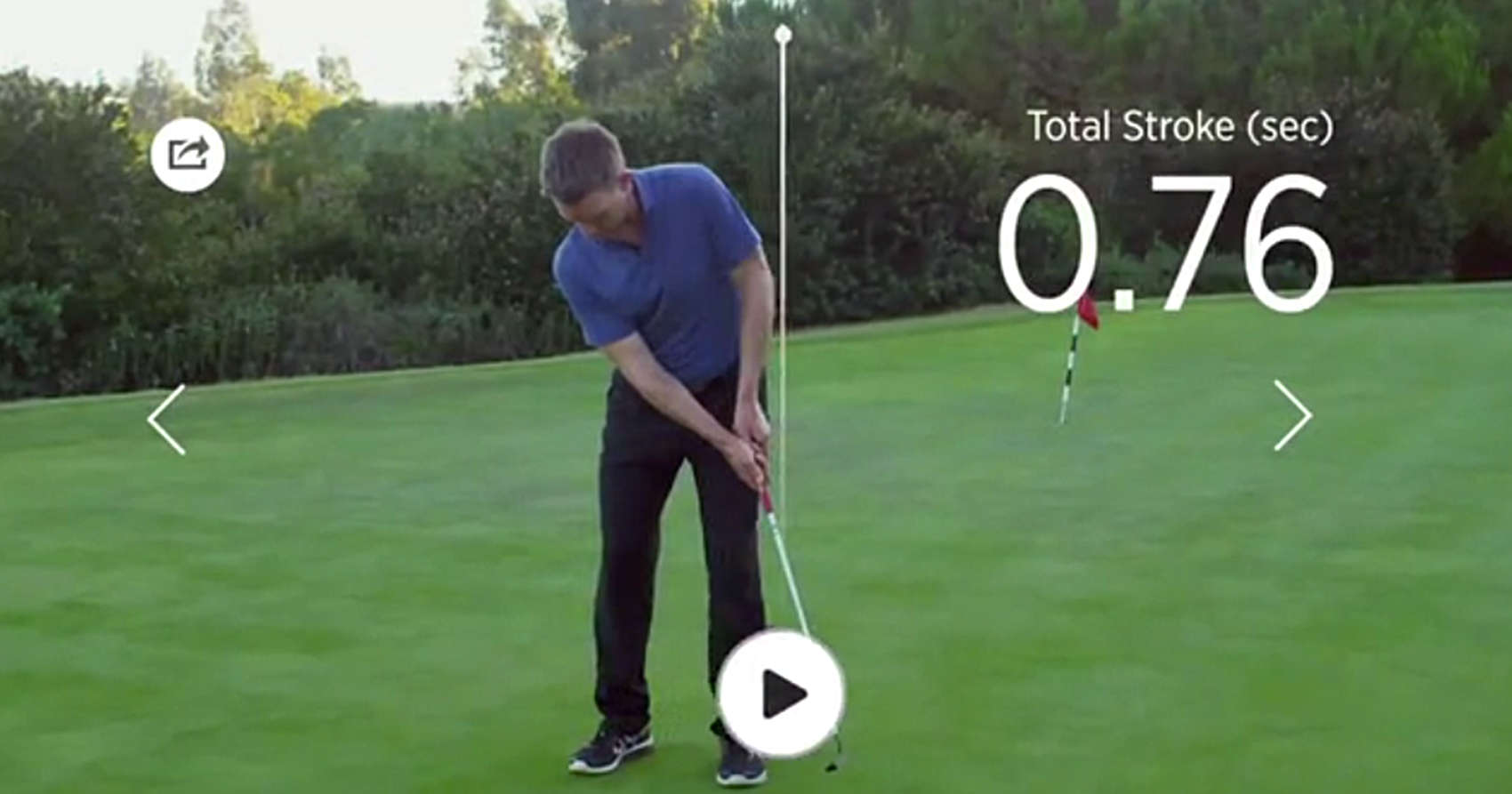 Blast Golf Replay is a sensor on the club teamed with your iPhone to provide swing data flashed across a video replay.