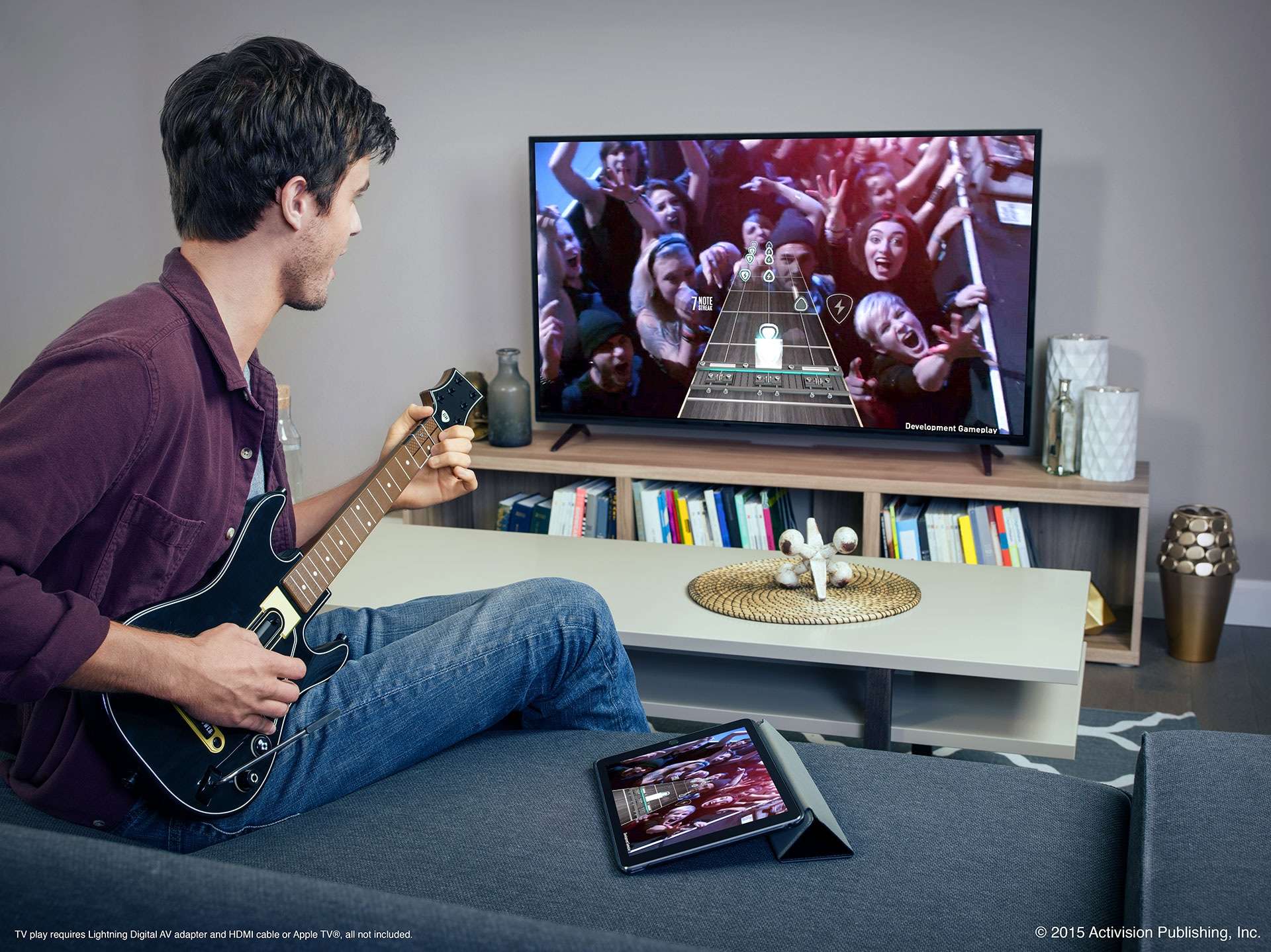 Another plastic guitar, another rock star in the making.