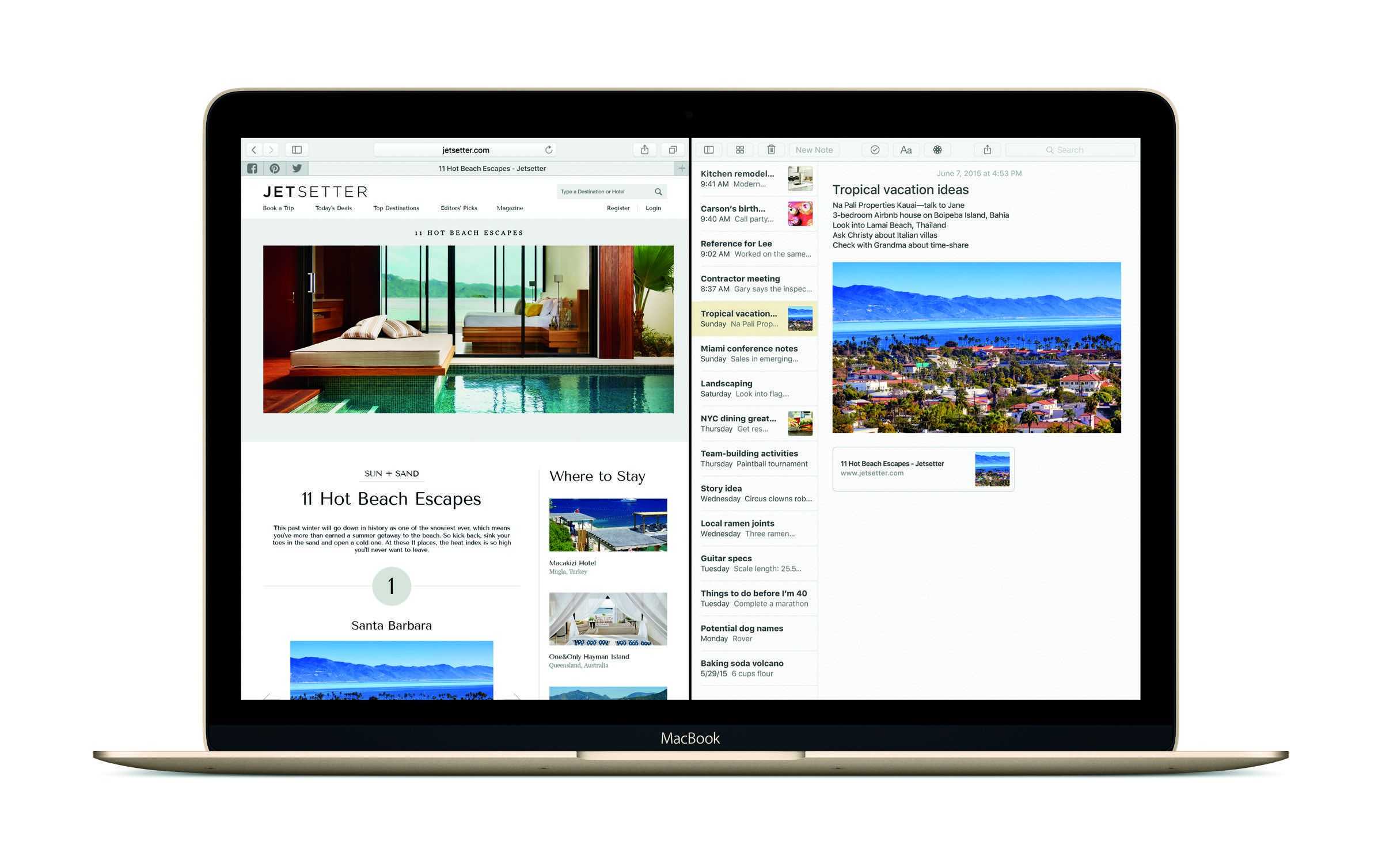 OS X El Capitan Safari Notes