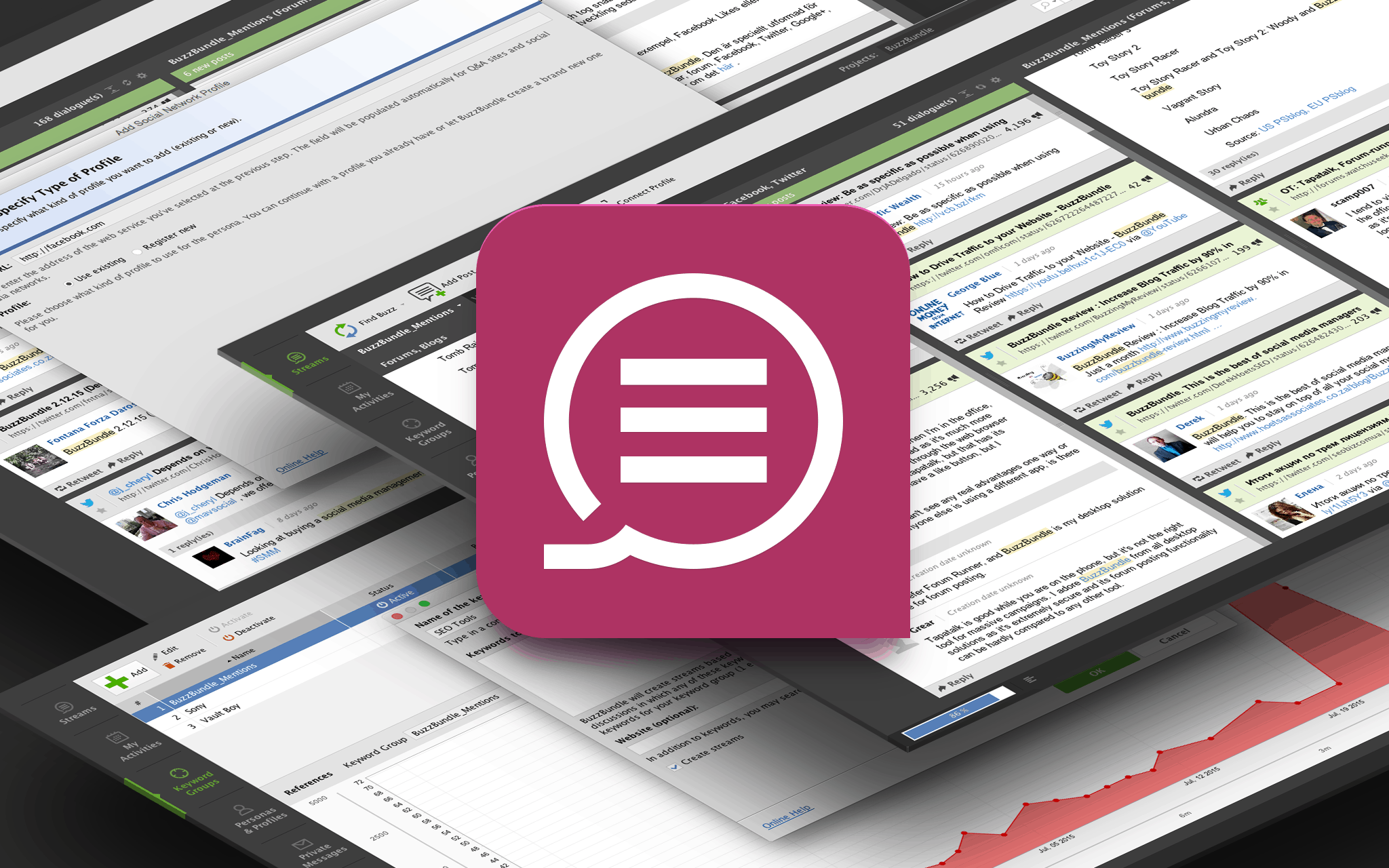 Buzzbundle is a powerful tool for finding and joining conversations about your business or brand.
