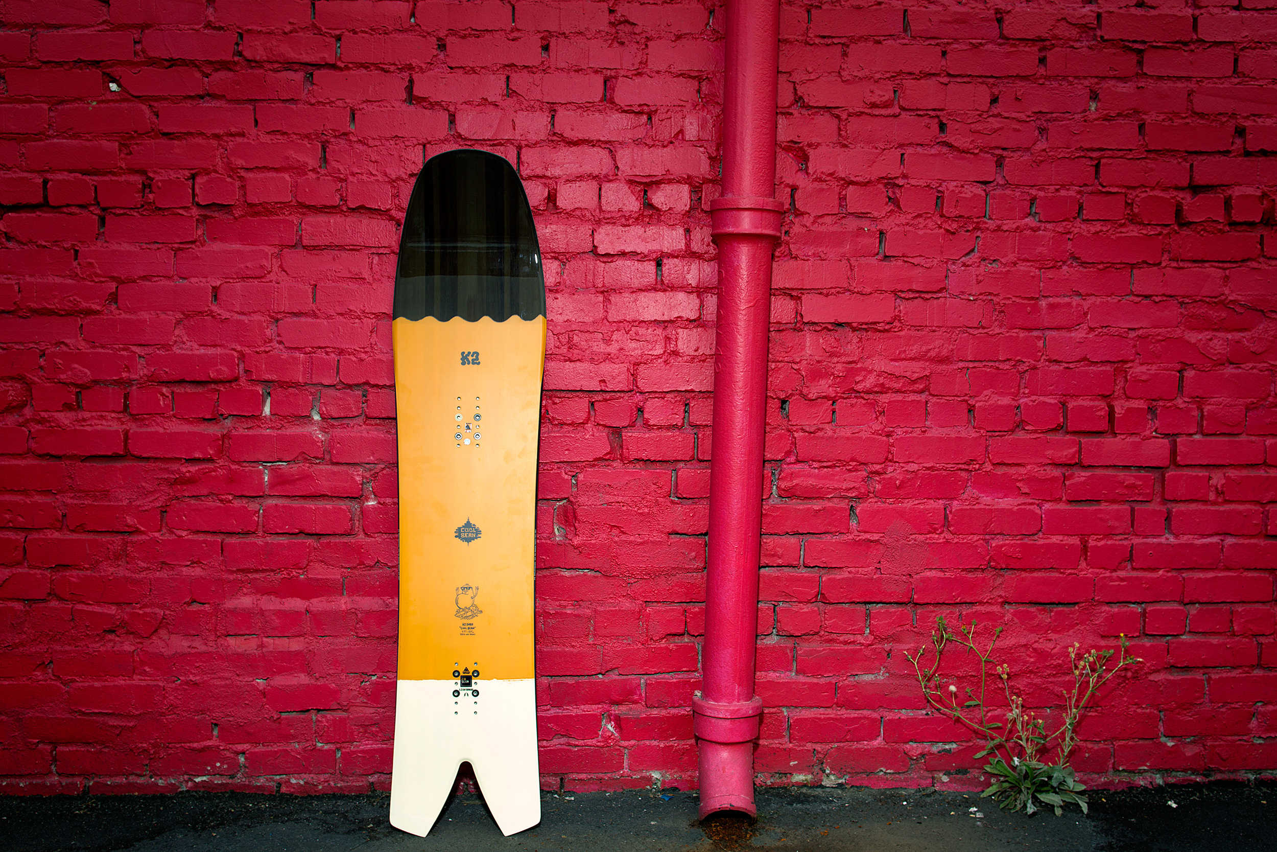 The Cool Bean snowboard looks weird but is a ton of fun.