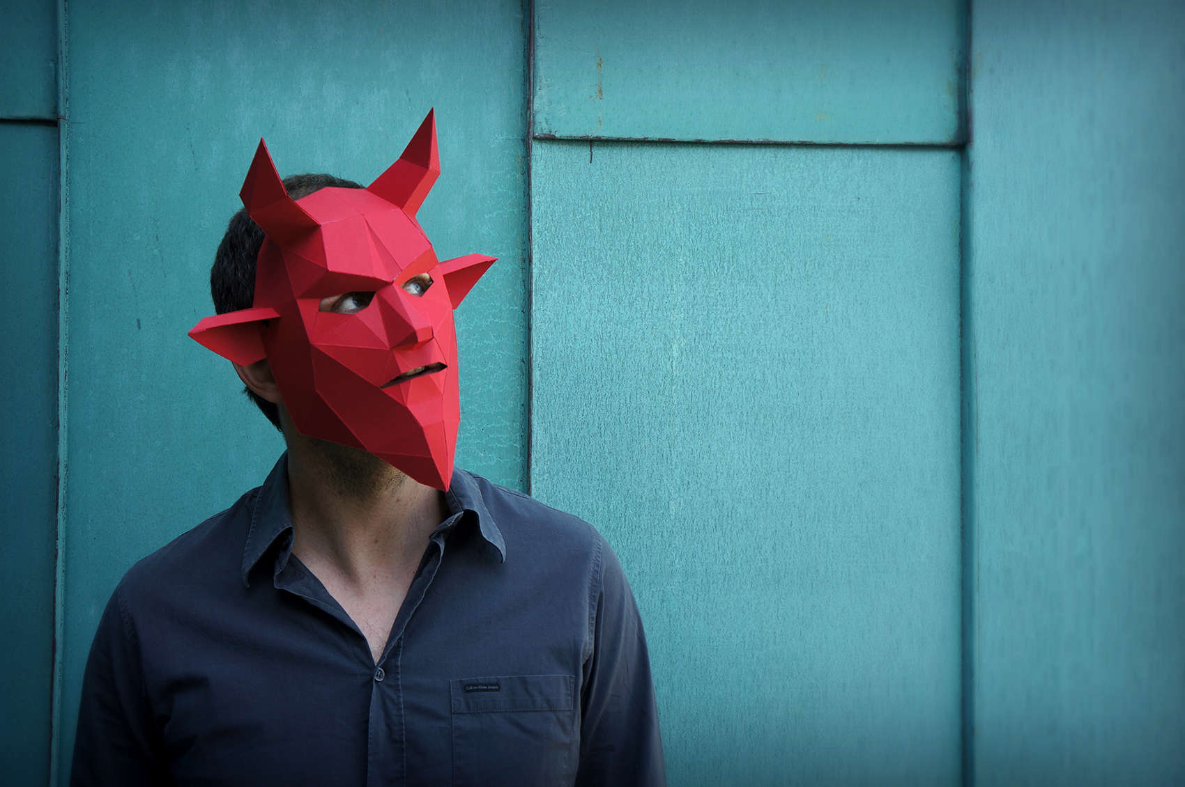 Wintercroft Design will send you a template for you to construct your own Halloween mask.