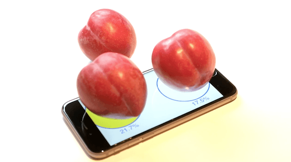 Measure plums on an Apple. For some reason that struck me as weird.