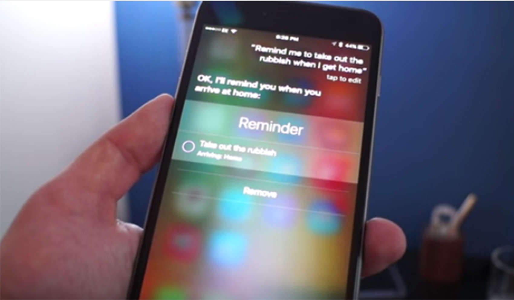 Siri will remind you of tasks you need to complete based on your location.