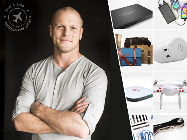 Enter for a chance to win a trip around the globe, a conversation with travel expert Tim Ferriss, and seven of the top gadgets for travel.