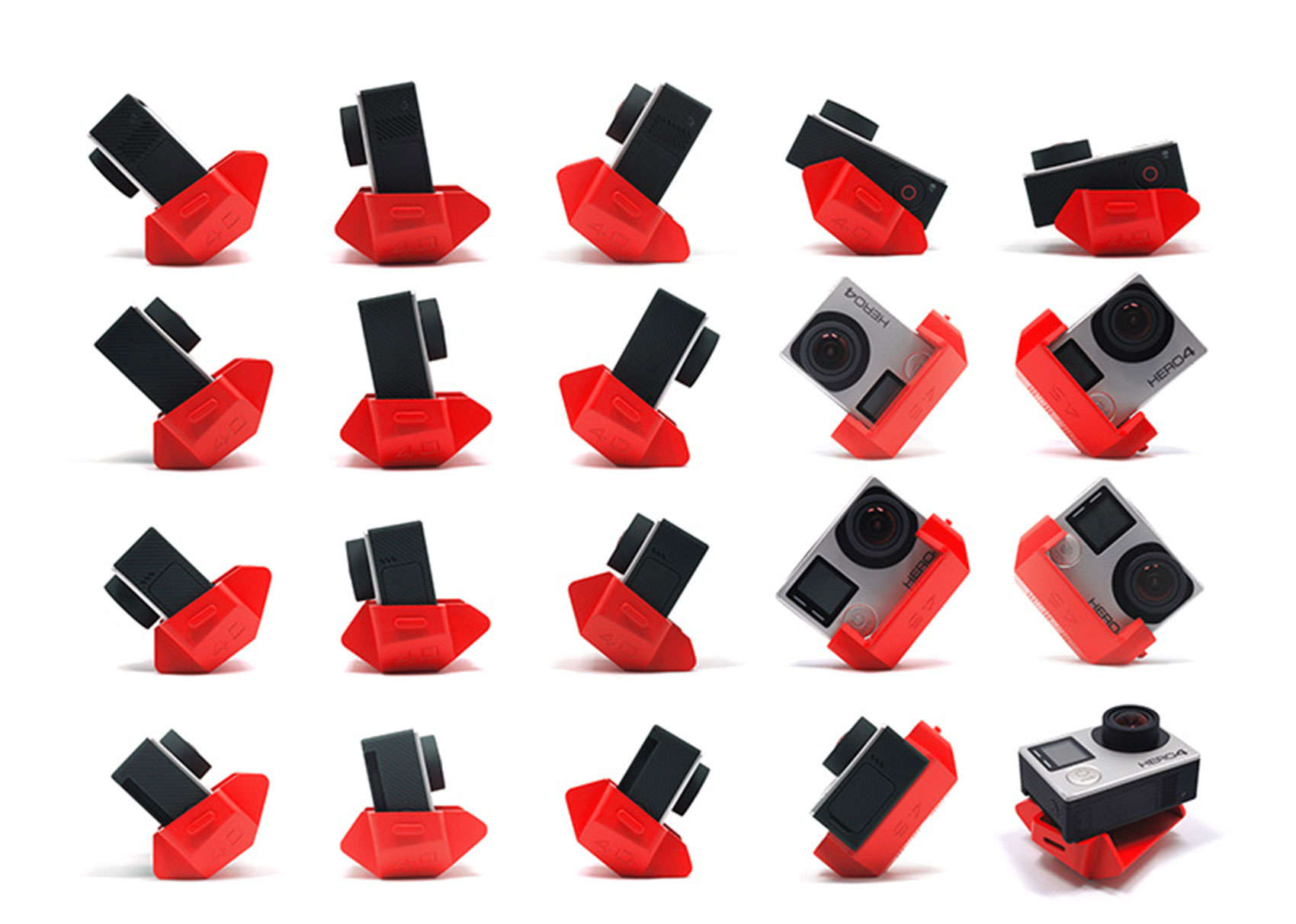 The SLOPES can give you 20 different positions for your GoPro camera.