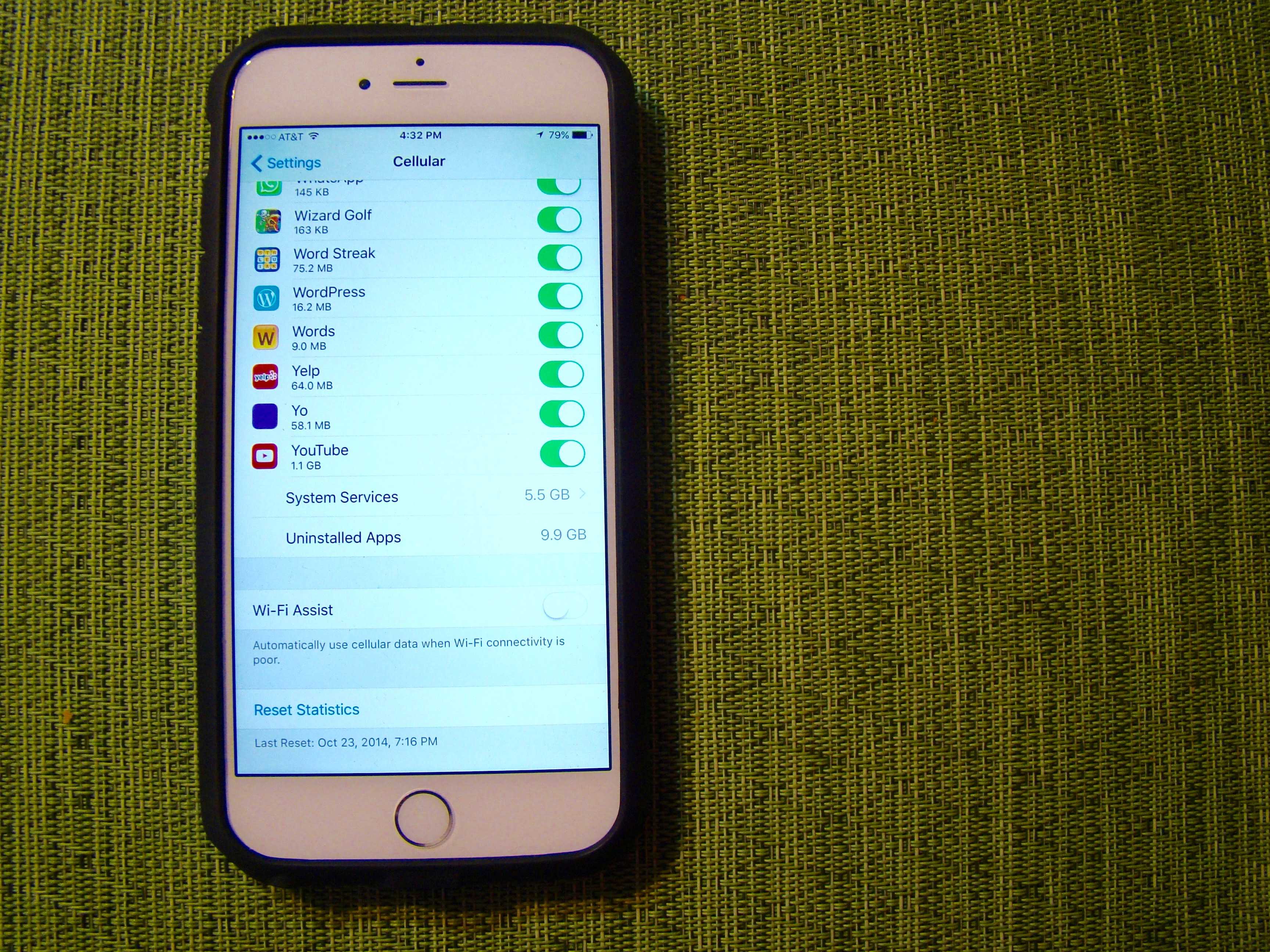 Wi-Fi Assist may be chewing up your data.