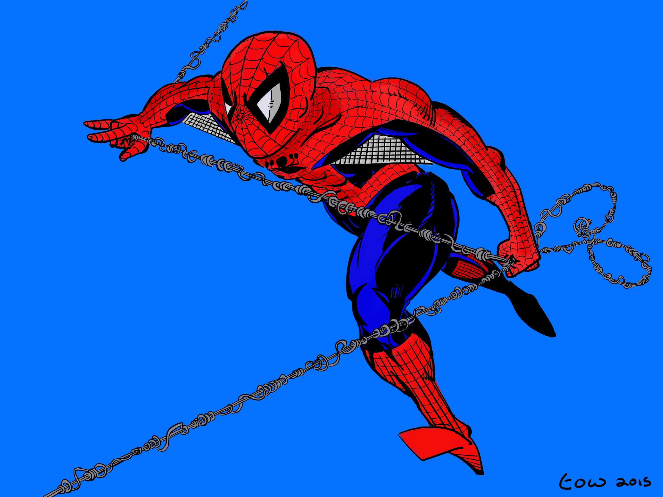 The Spider-Man drawing above was created entirely on the iPad Pro using Procreate and the Apple Pencil.