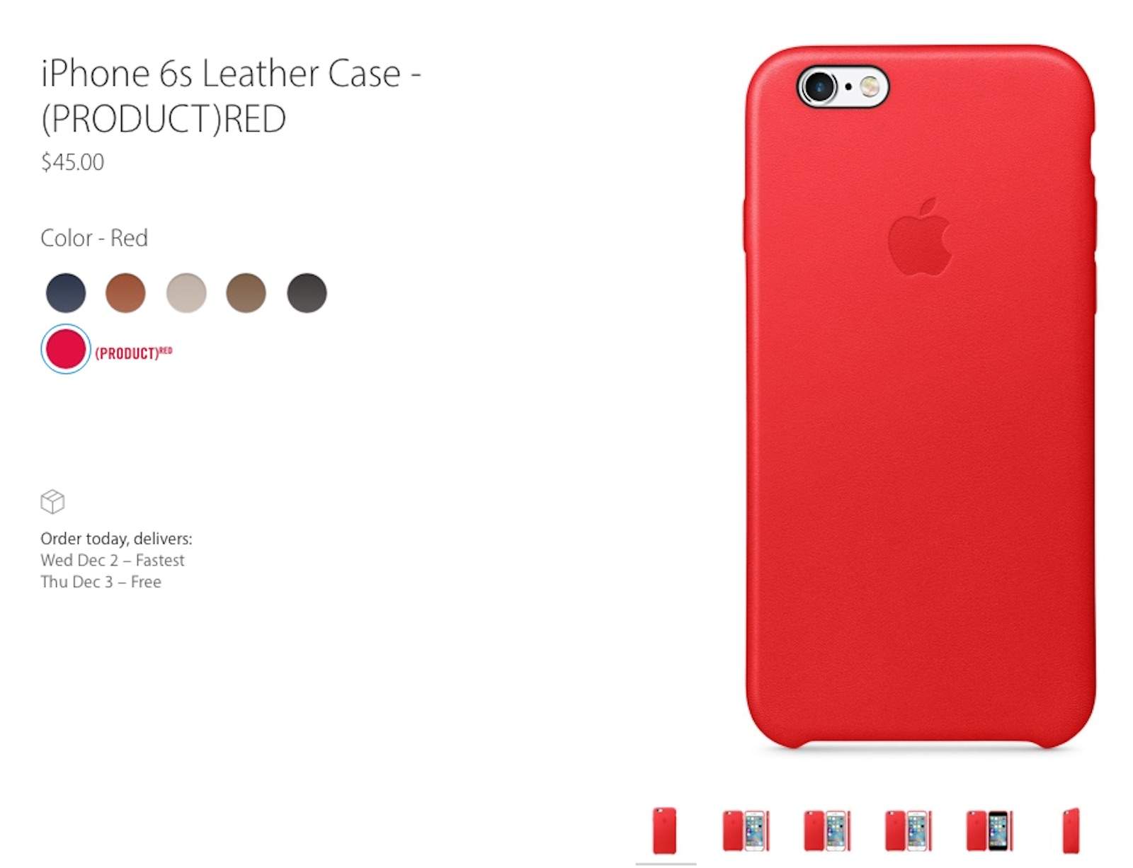 Apple's seeing red this holiday.