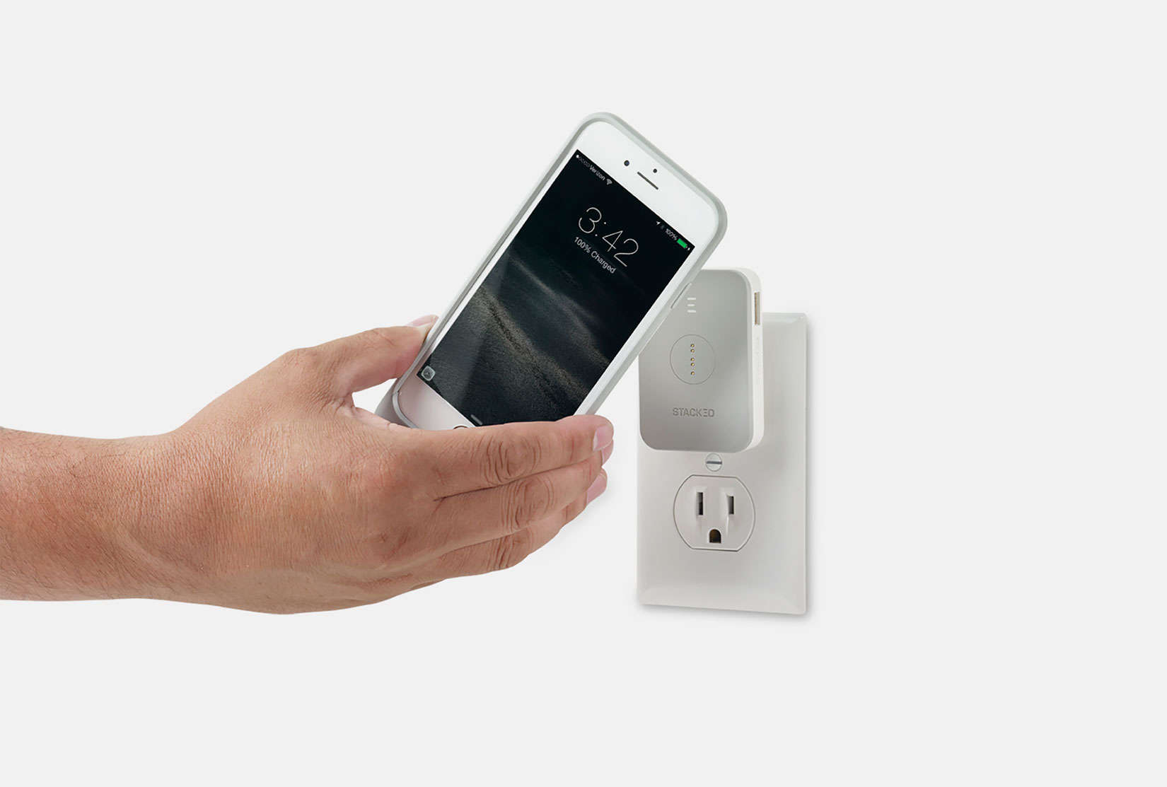 The STACK PACK takes the cord out of charging your iPhone.