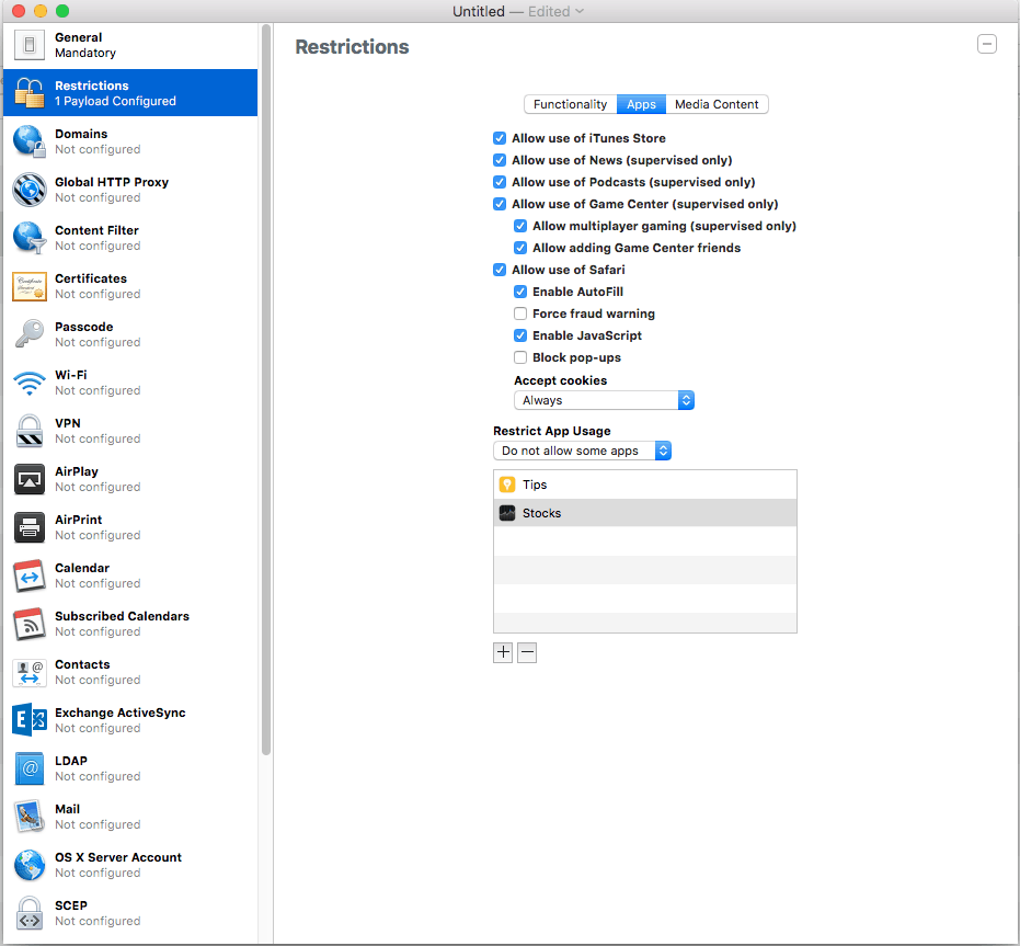 Apple Configurator 2.2 beta can hide your unwanted apps for you.