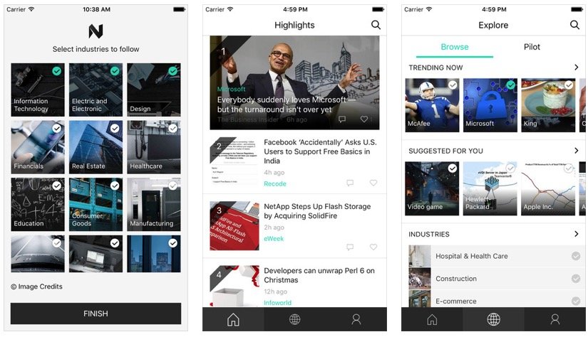 Microsoft's professionally-focused news app, News Pro.