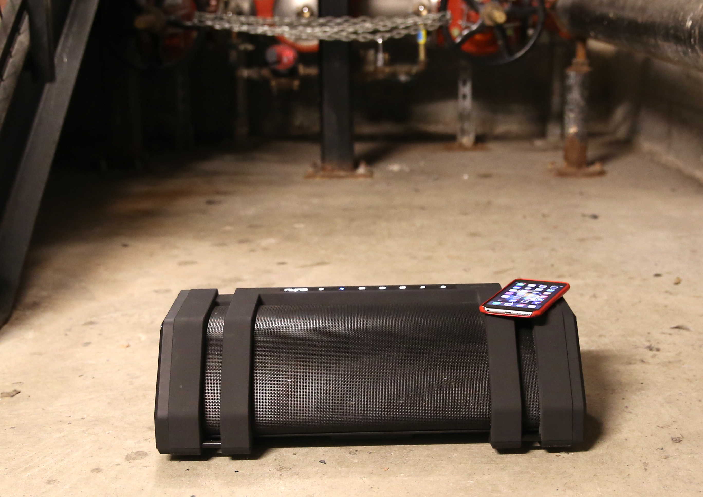 Nyne's new boombox is the biggest Bluetooth speaker we've ever seen. It's called -- what else? -- the Rock!