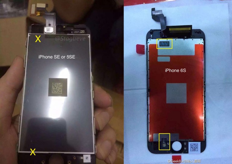 The iPhone SE is on the left, the iPhone 6s is on the right. What's missing?