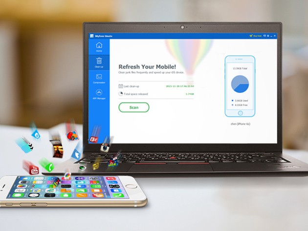 iMyfone Umate makes maximum use of the precious data space on your iOS device.