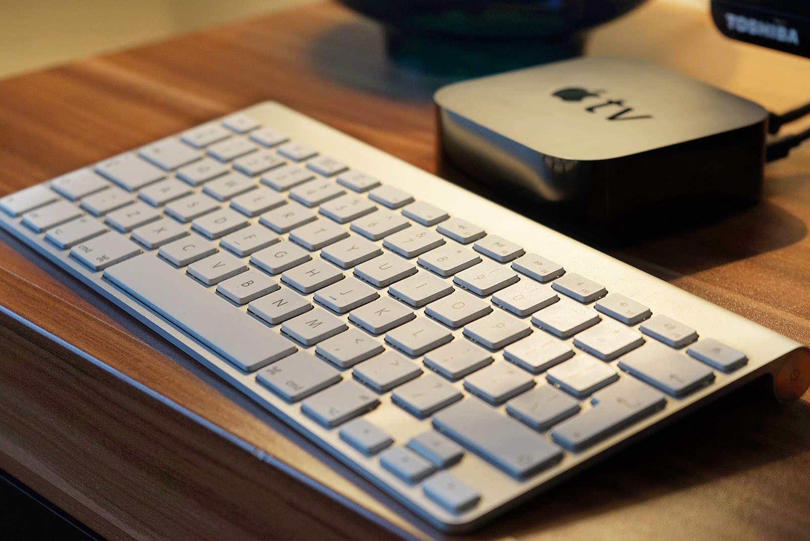 Apple TV with the wireless keyboard