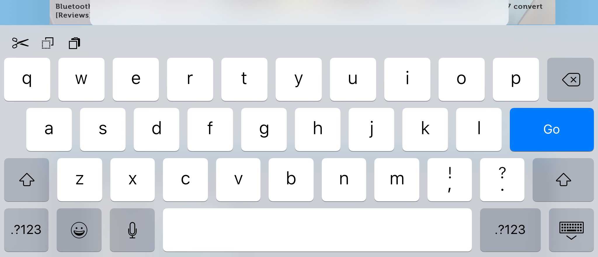 iPad keyboard