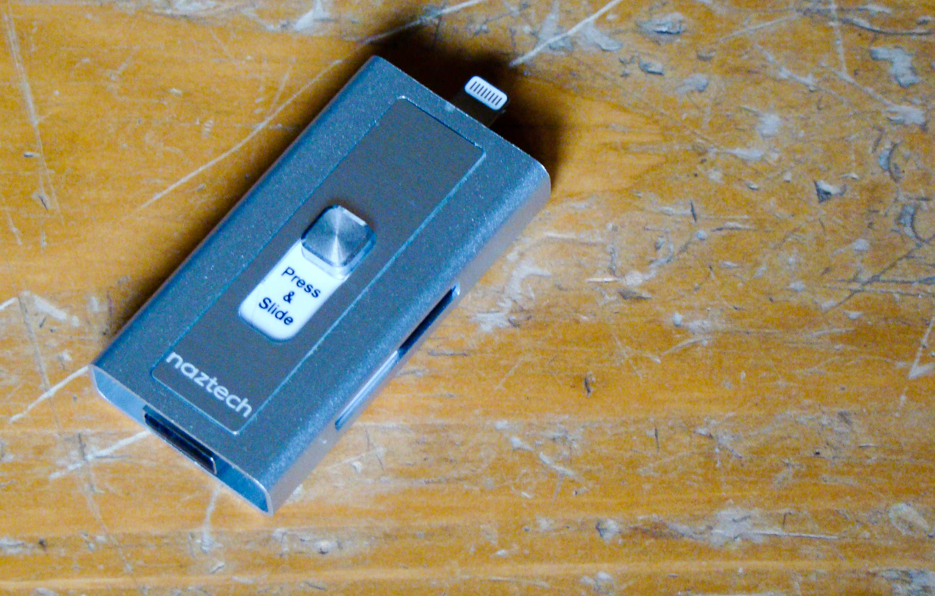 This flash drive will connect to your Mac and your iPhone.
