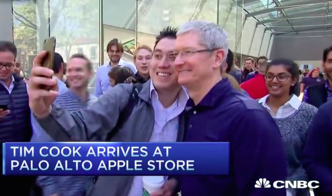 Everyone wants a selfie with Tim.
