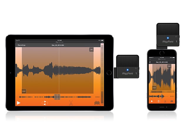 Record high quality audio right through your phone's Lightning bolt jack.