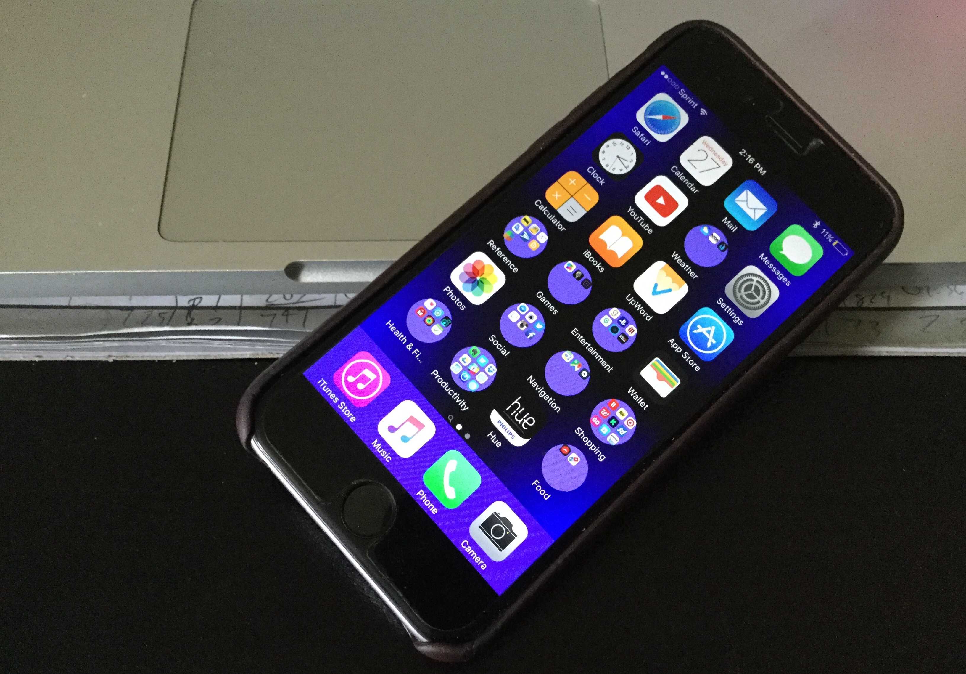 iOS round folders