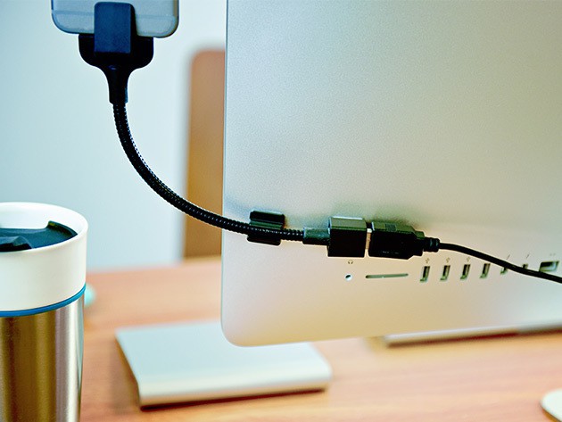 Bobine's flexible mount easily keeps your phone where you need it and at the ideal viewing angle.