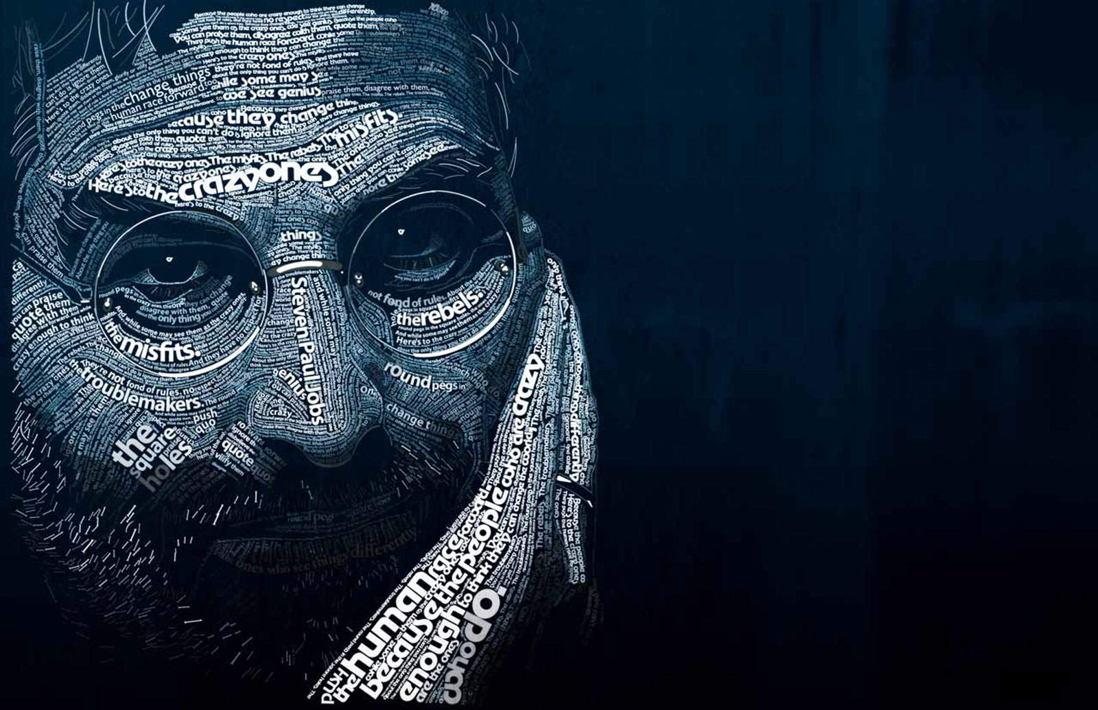 Steve Jobs typeface portrait