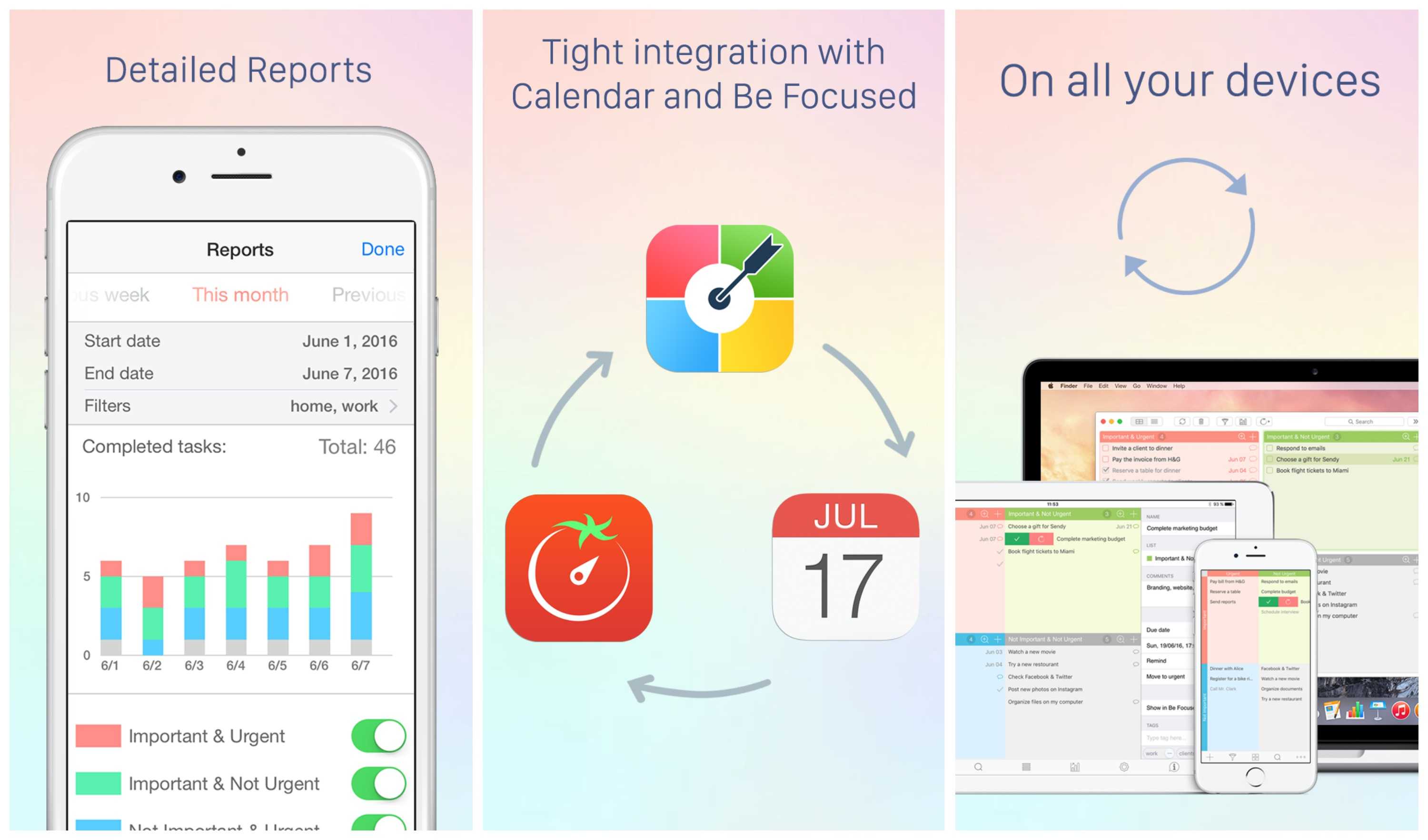 Focus Matrix features