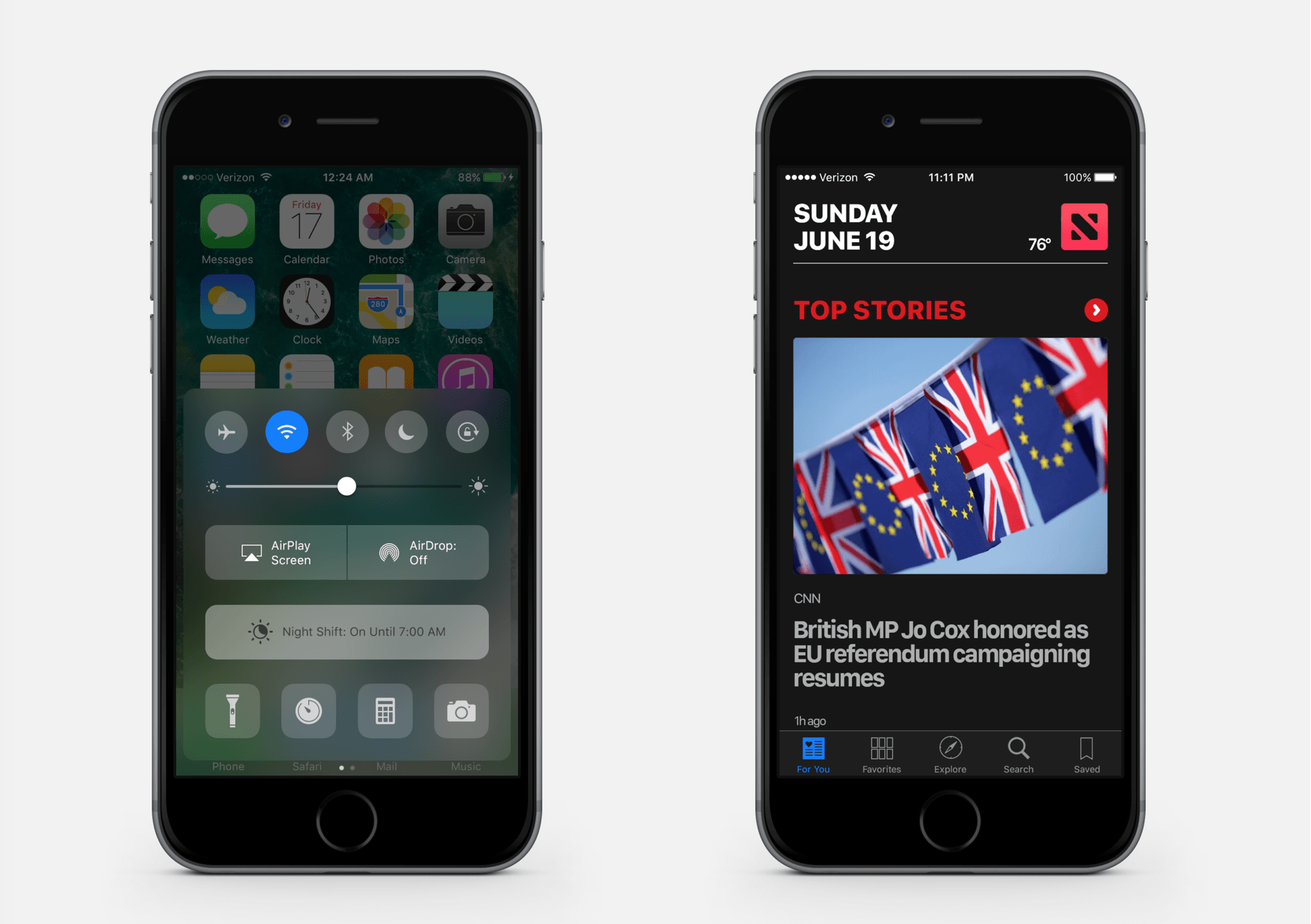 Turning out the lights in iOS 10.