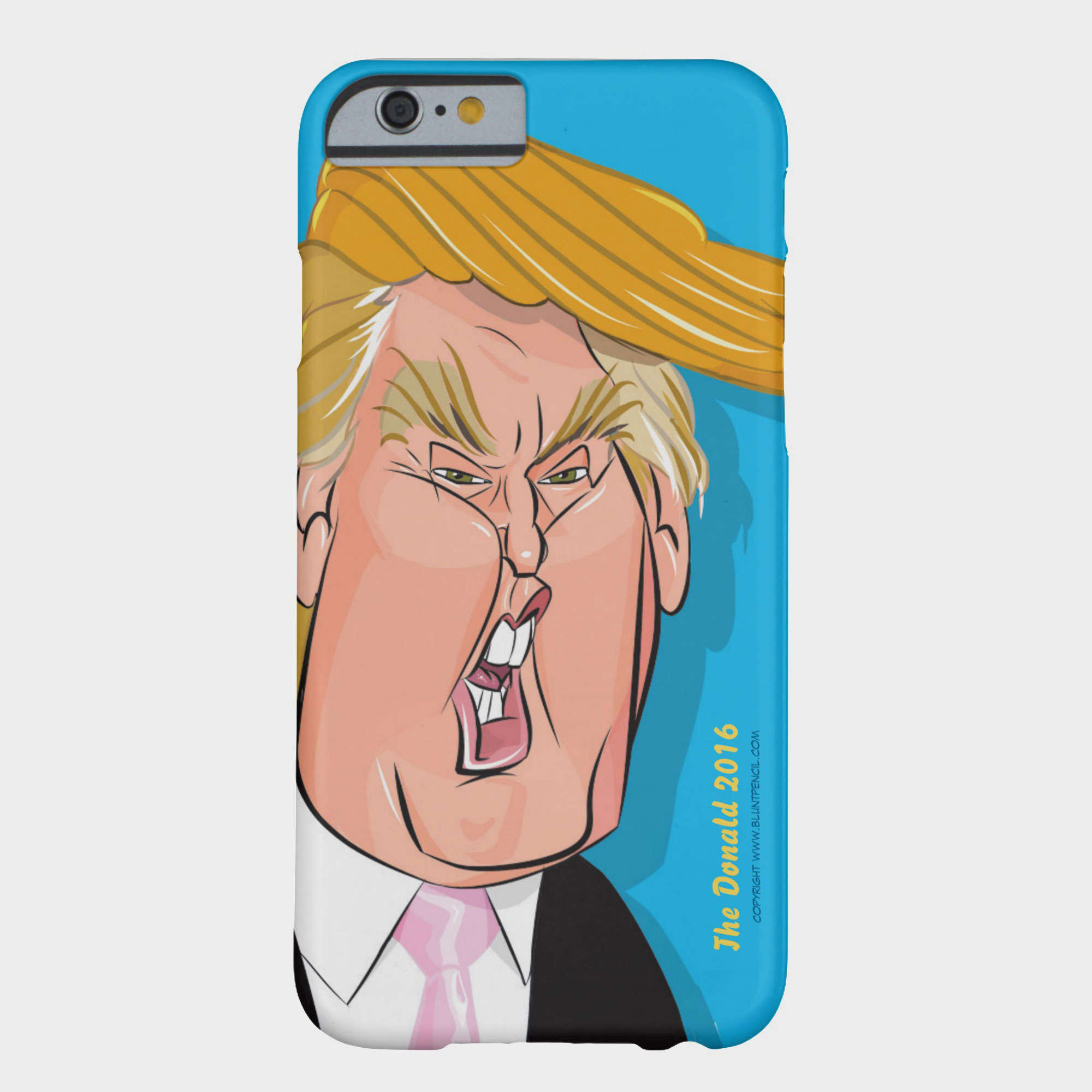 If you comb over the many smartphone cases at Zazzle, you will find this caricature of Donald Trump.