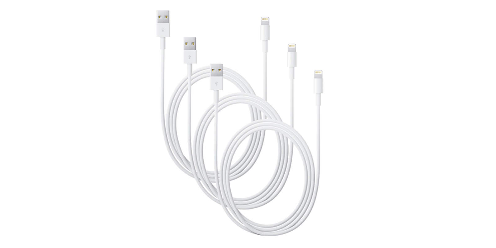 Charge and sync your iPhone, iPod, or iPad with these official Apple cables.