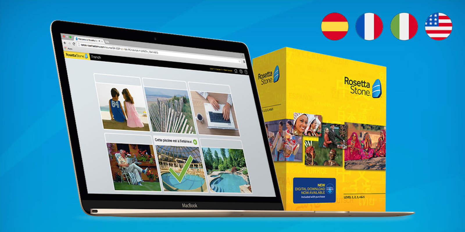 Now's a great time to sign up for levels 1 through 4 of the renowned Language software, Rosetta Stone.