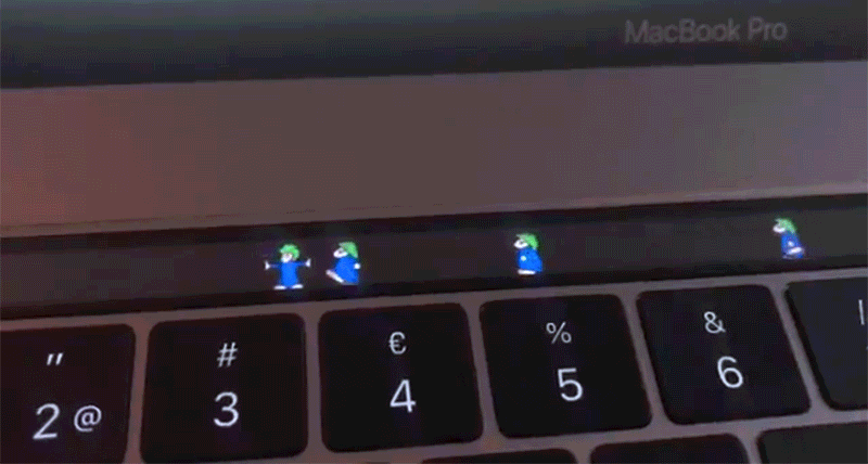 Retro games have invaded the MacBook Pro.