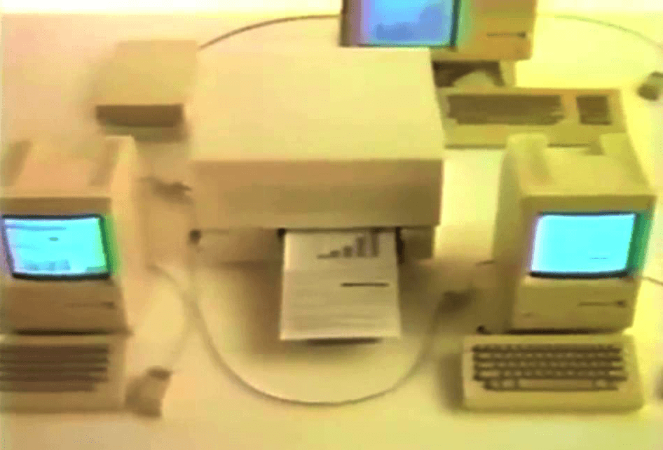 Macintosh Office delivered on the dream of Macs that could talk to one another.