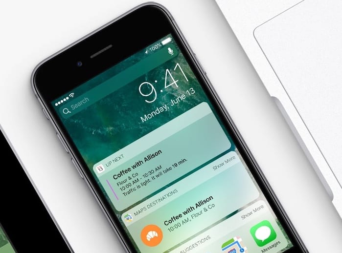 iOS 10 Widgets