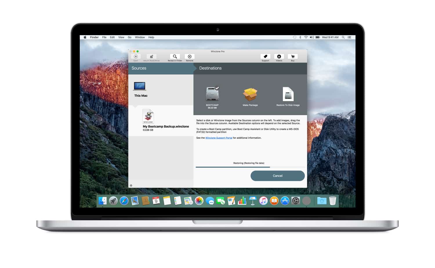 Winclone 6 makes it even easier to back up and copy your Mac's Windows partition.
