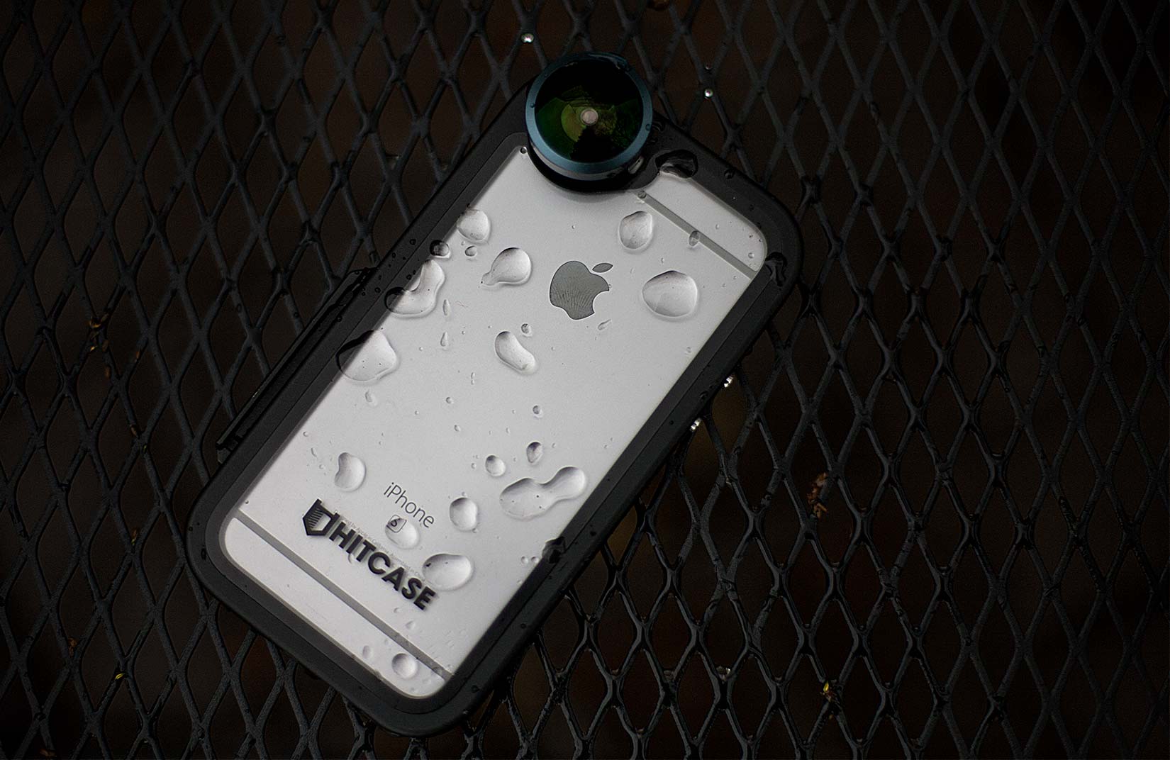 The Hitcase Pro 2.0, shown with a super-wide lens, is now available for iPhone 6, 6s and 7 on Kickstarter.