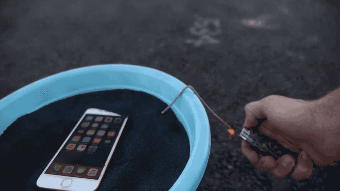 Can the iPhone 7 survive 25 pounds of pure black powder?